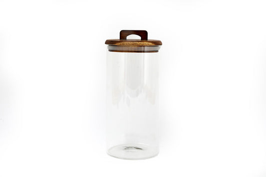 Glass Storage Jar with Acacia Lid 1.4L-0