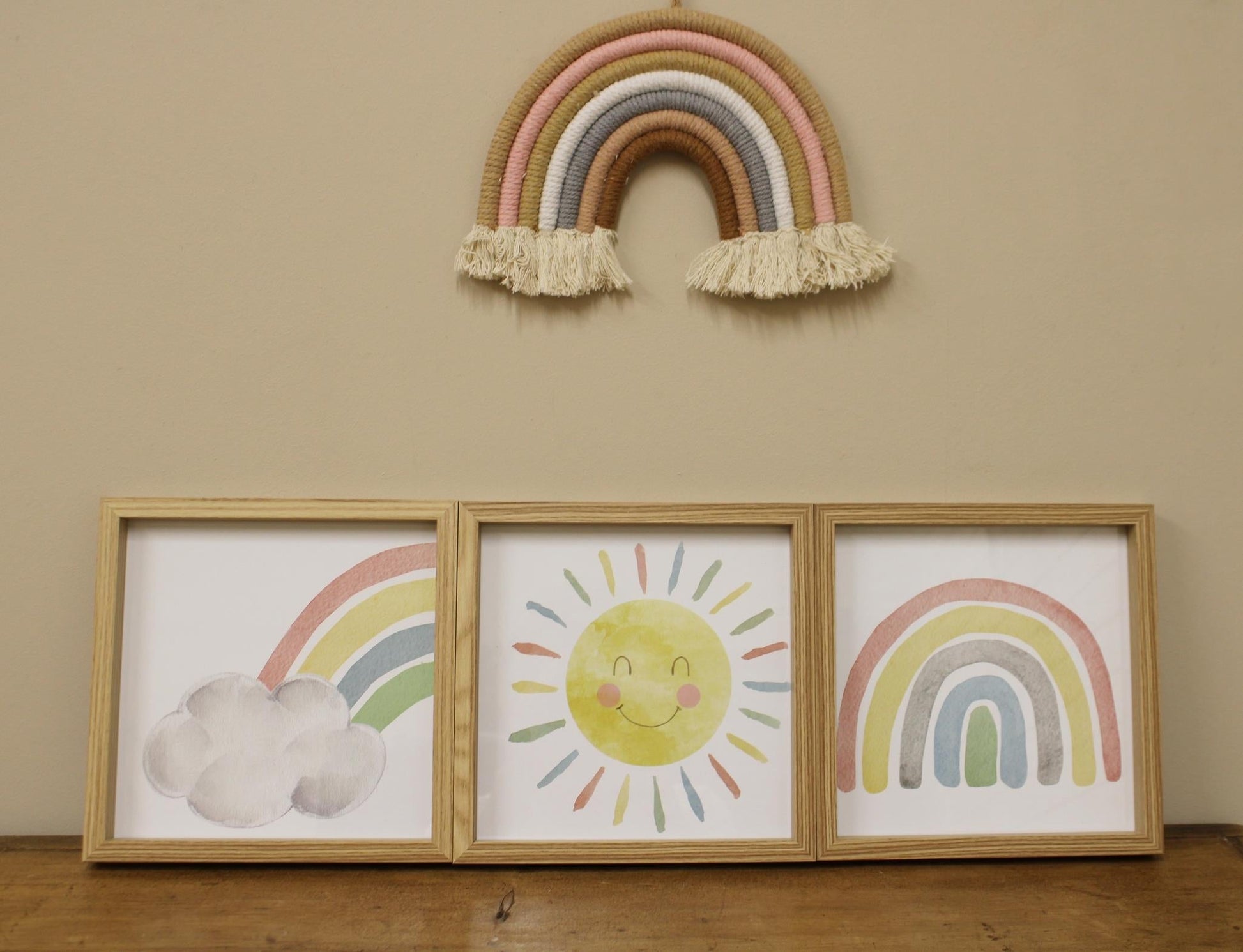 Set of Three Rainbow Framed Prints-2