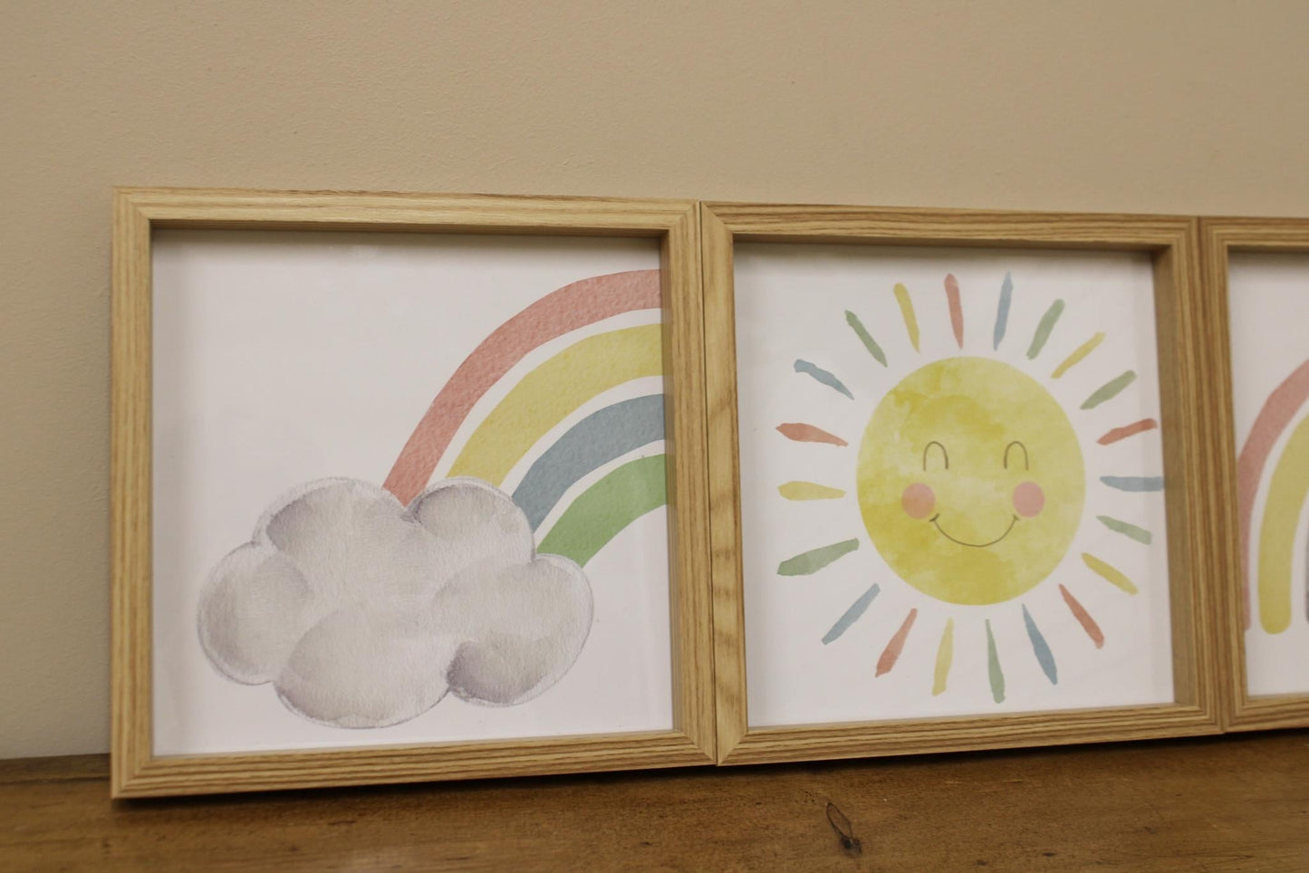 Set of Three Rainbow Framed Prints-3