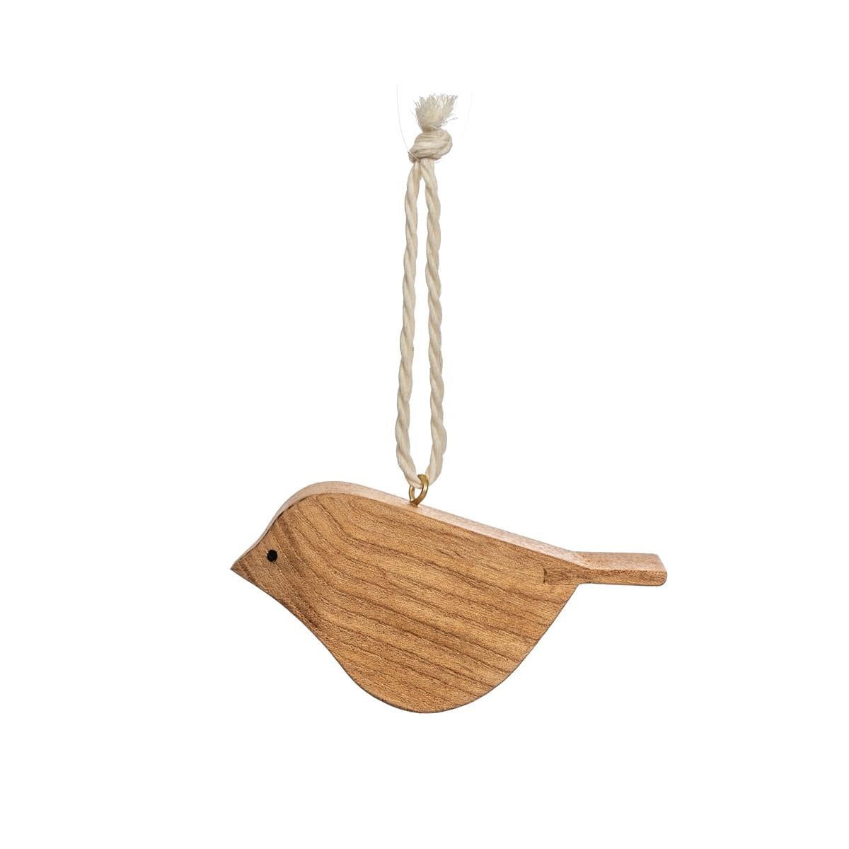 Handcarved Wooden Bird Hanging Ornament-0