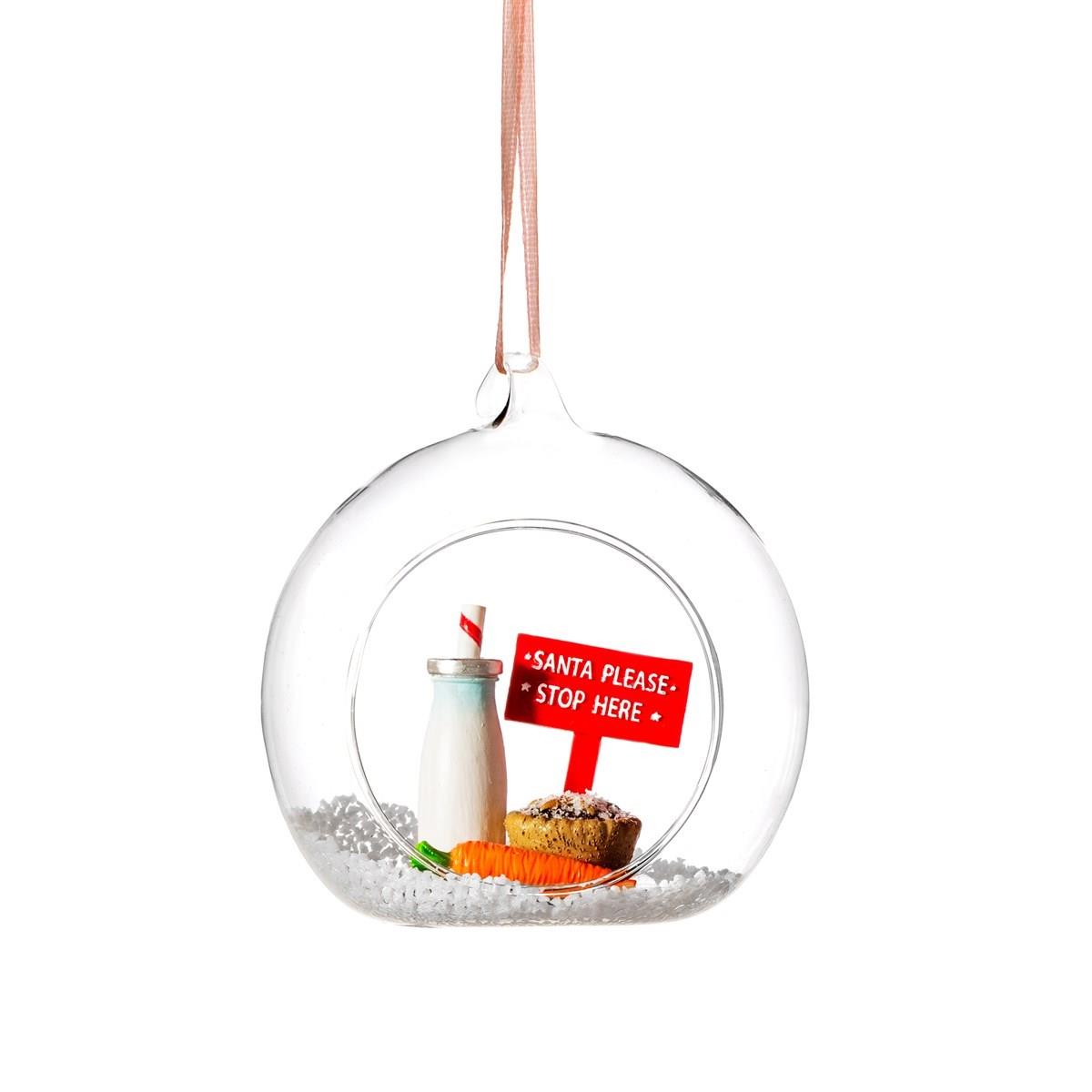 Santa Please Stop Here Figurine Bauble-0