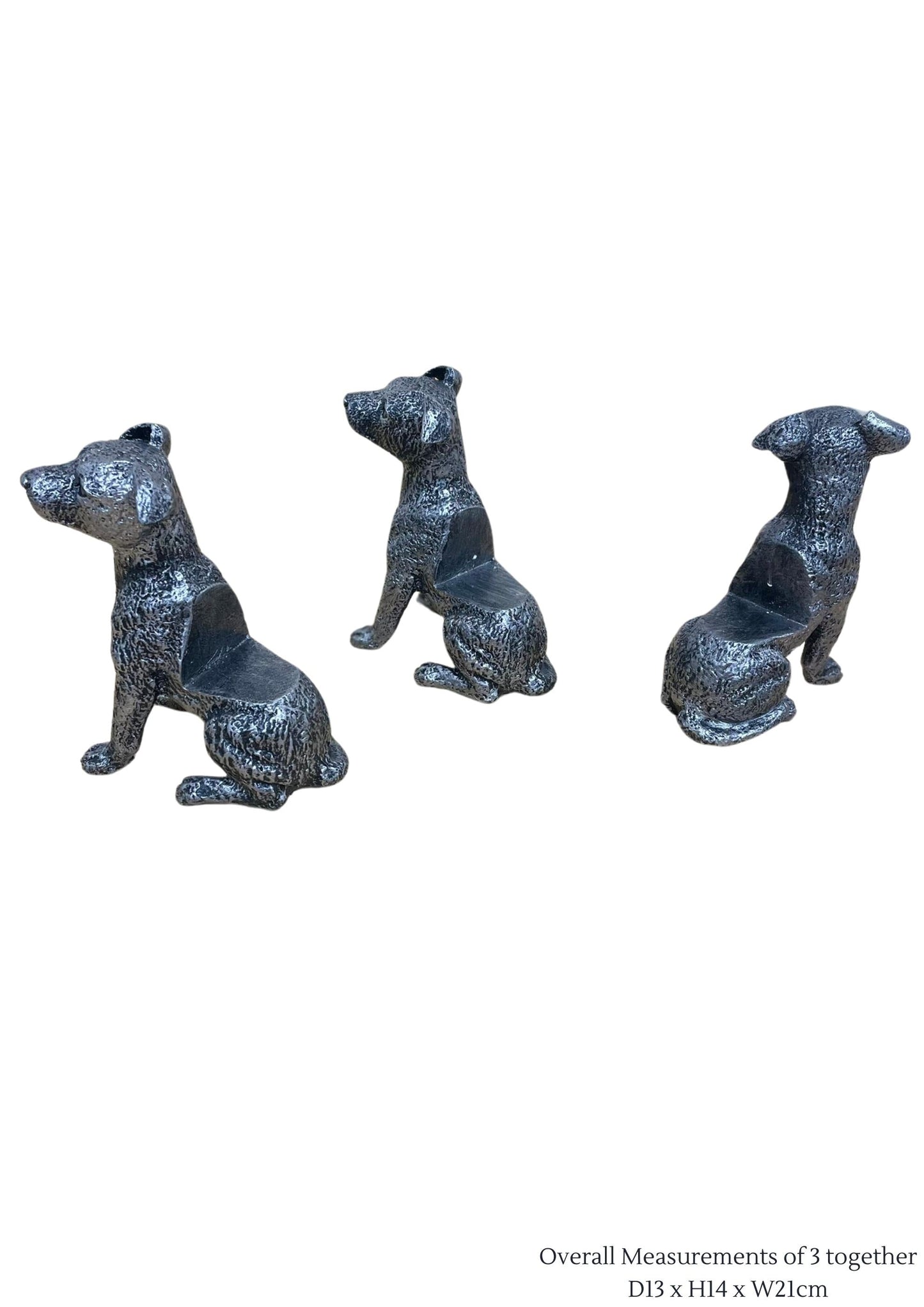 Set Of Silver Jack Russell Dog Pot Risers-3