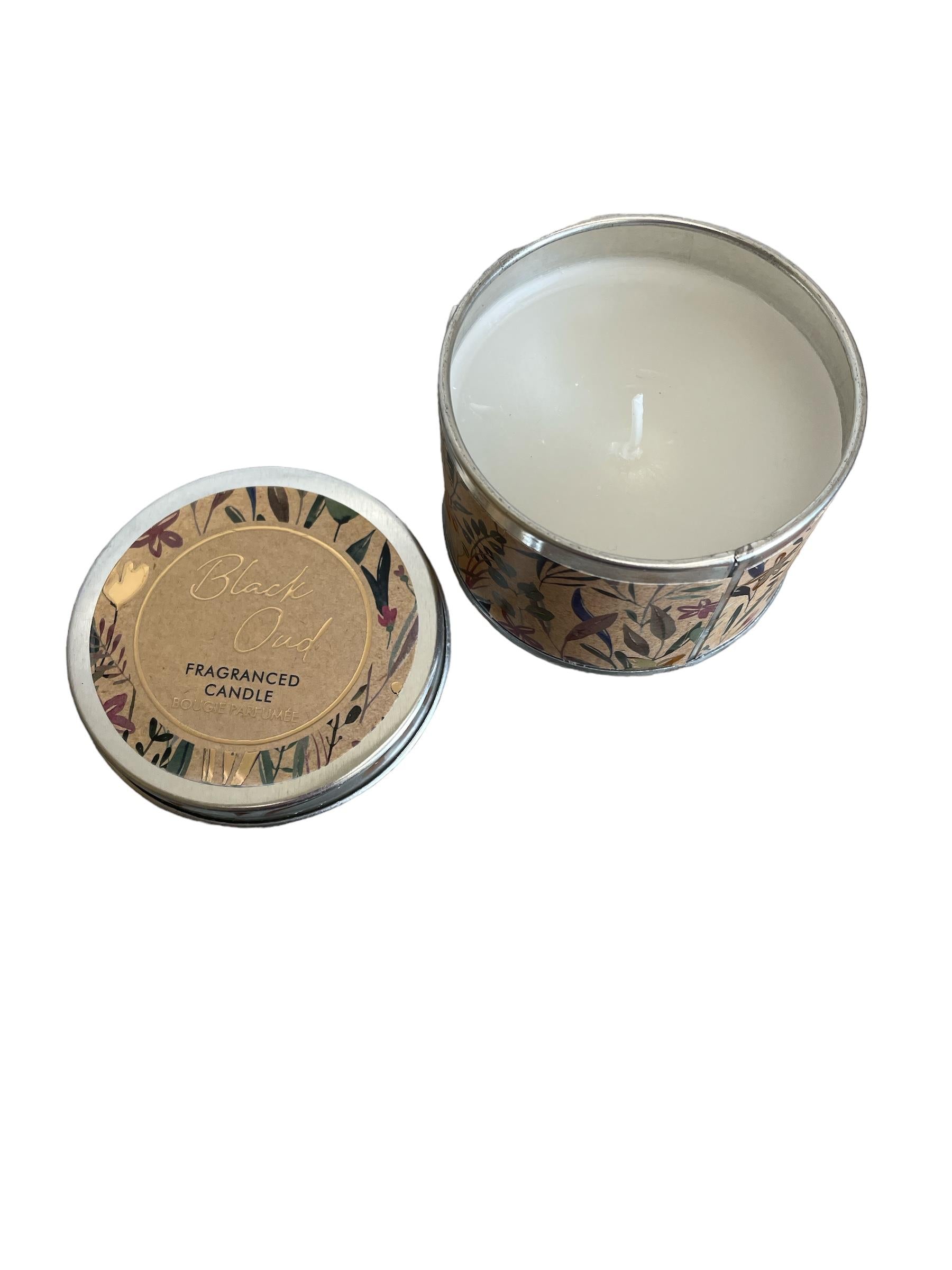 Scented Leaf Tin Candle, Pack of 12-1