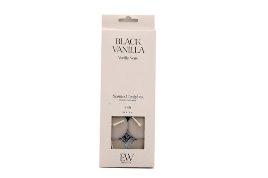 Black Vanilla Scented  Tealights 10 Pack-0