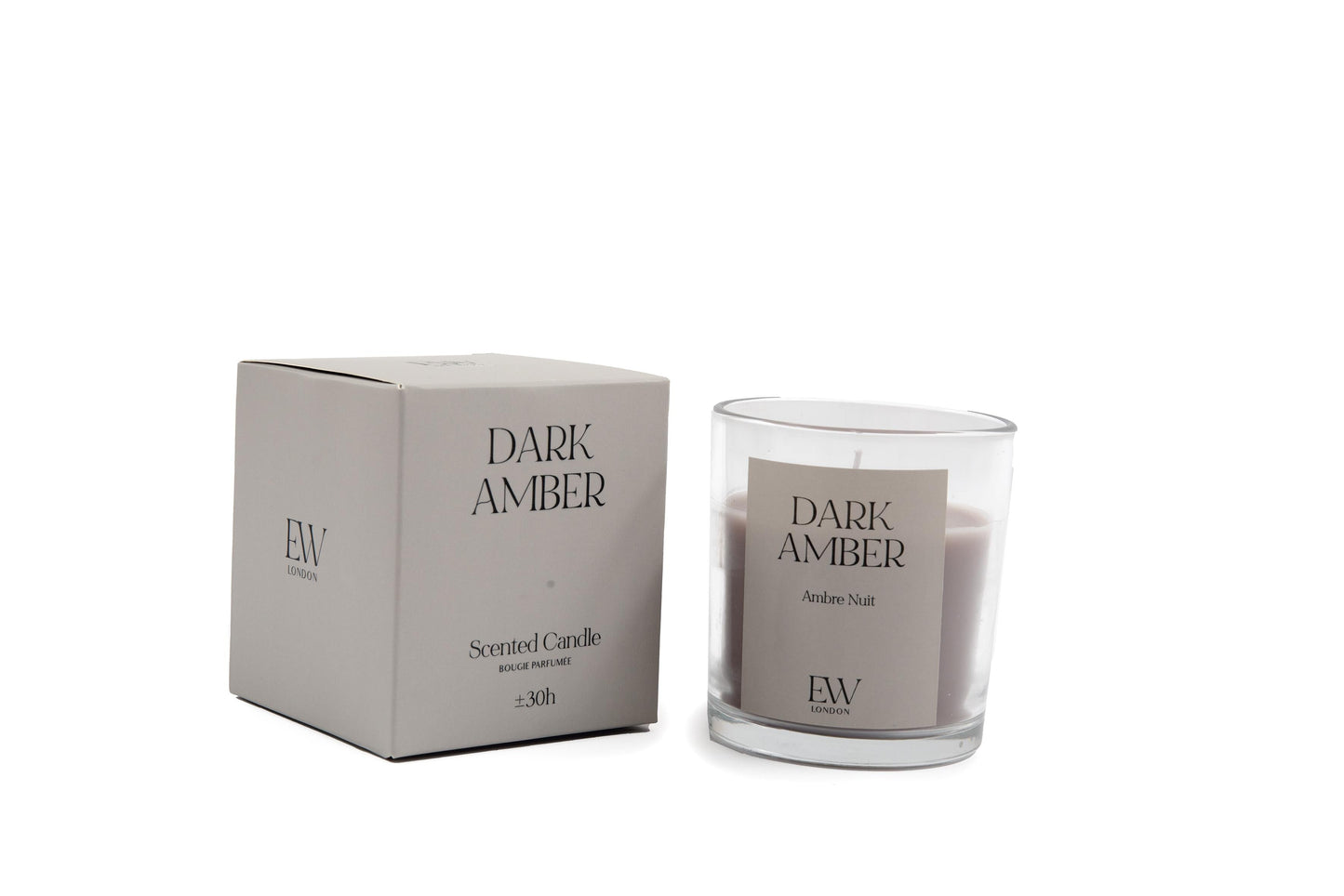 Dark Amber Scented 8cm Boxed Candle-0